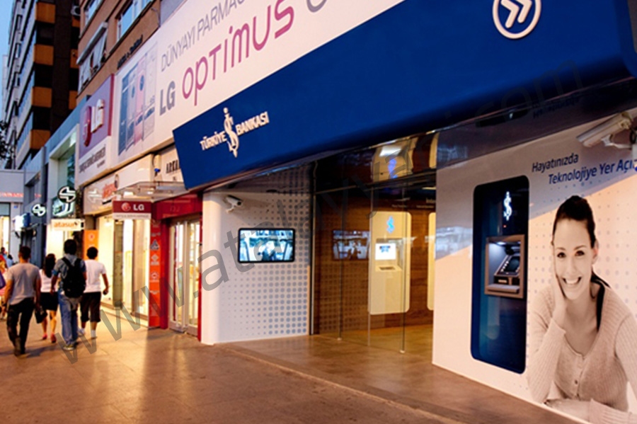 İş Bankası Fotoselli Otomatik Döner Kapı