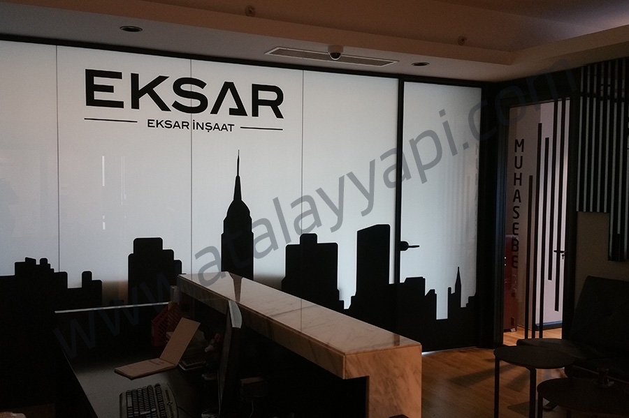 Eksar İnşaat Tek Camlı Ofis Bölme Üretimi